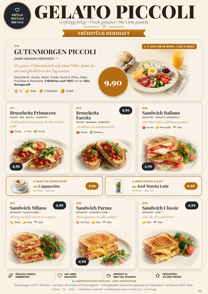 Seite Frühstück herzhaft